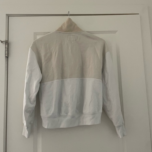 Abercrombie & Fitch Soft A&F Collection Colorblock Quarter Zip Pullover Cozy - Picture 4 of 5